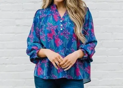Michelle Mcdowell Giana Top In Navy In Blue