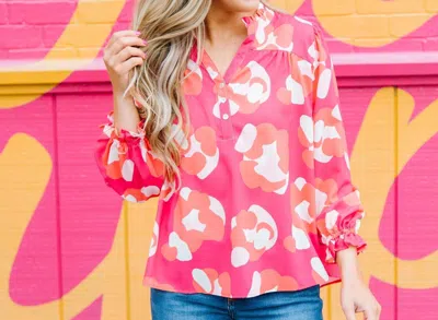 Michelle Mcdowell Gianna Top In Spot On Pink