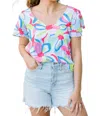 Michelle Mcdowell Grayson Top In Color Me Happy Pink In Multi