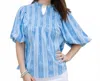 Michelle Mcdowell Jona Smocked Top In Santorini In Multi