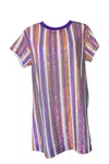 Michelle Mcdowell Julia Game Day Sequin Dress In Orange & Purple In Multi
