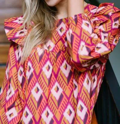 Michelle Mcdowell Kacey Top In Wild Wonder In Multi