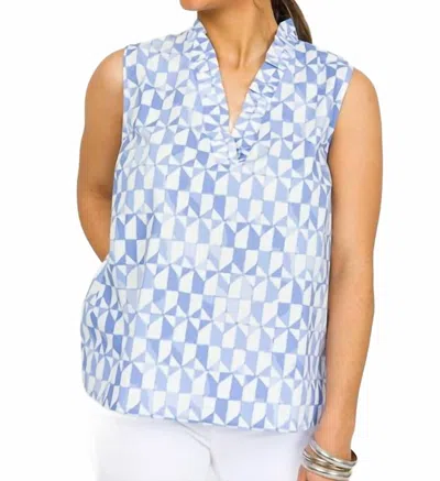 Michelle Mcdowell Lennon Top In Check Blue