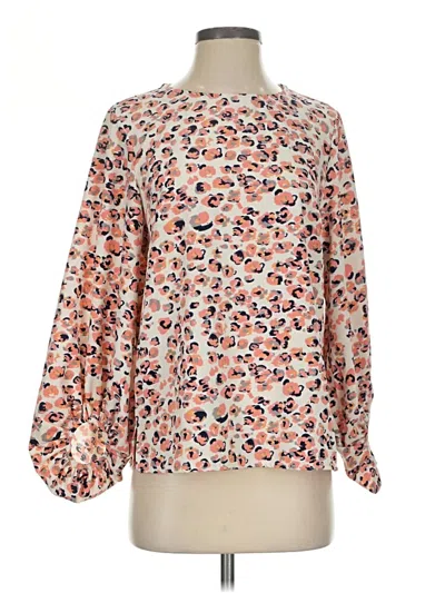 Pre-owned Michelle Mcdowell Long Sleeve Blouse In Orange