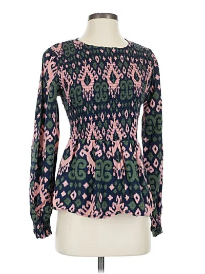 Pre-owned Michelle Mcdowell Long Sleeve Blouse In Pink