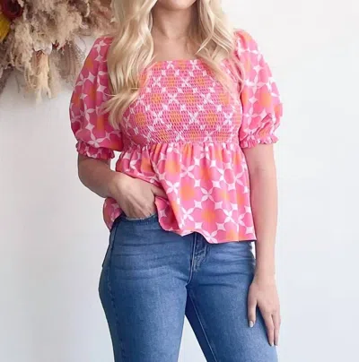 Michelle Mcdowell Madison Top In Dainty Days Pink
