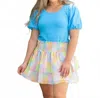 Michelle Mcdowell Marley Mini Skirt In Boardwalk In Multi