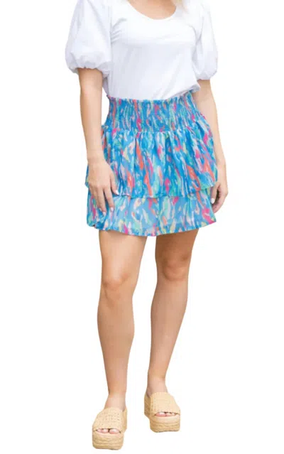 Michelle Mcdowell Marley Skirt In Tiger Tail Blue In Multi