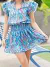 Michelle Mcdowell Marley Skirt In Tiger Tail Multi Blue In Multi