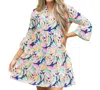 Michelle Mcdowell Morgan Dress In Going Bananas Navy In Multi