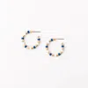Michelle Mcdowell Nellie Medium Hoop Earrings In Blue/white In Blue