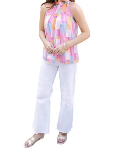 Michelle Mcdowell Presley Top In Boardwalk Pink In Multi