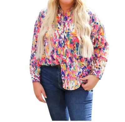 Michelle Mcdowell Ronan Top In Honey Crisp In Multi