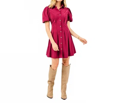 Michelle Mcdowell Rory Mini Dress In Red Plum