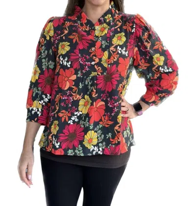 Michelle Mcdowell Roxy Top In Vintage Petal In Multi