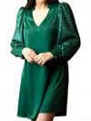 Michelle Mcdowell Sequin Jordan Dress In Green In Green
