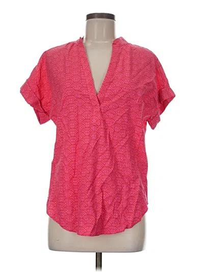 Pre-owned Michelle Mcdowell Short Sleeve Blouse In Pink