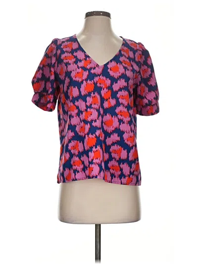 Pre-owned Michelle Mcdowell Short Sleeve Blouse In Pink