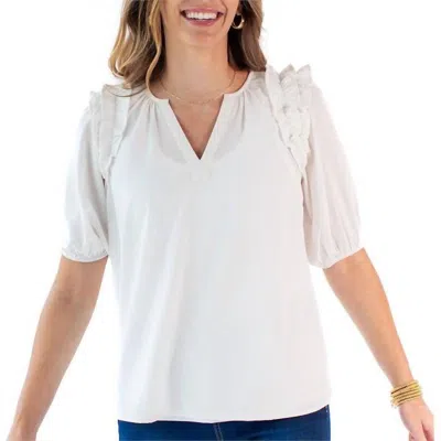 Michelle Mcdowell Skyler Top In White