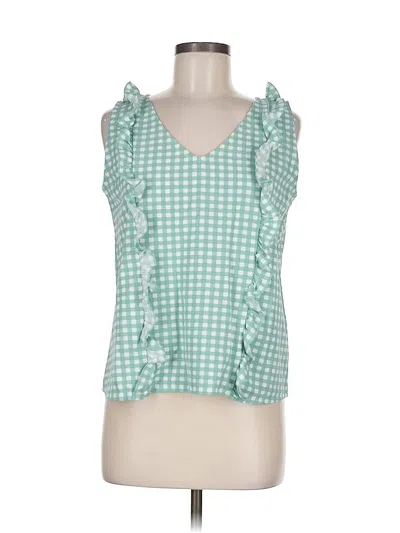 Pre-owned Michelle Mcdowell Sleeveless Blouse In Green