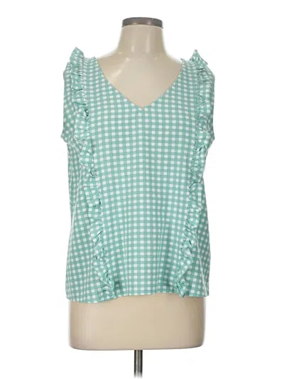 Pre-owned Michelle Mcdowell Sleeveless Blouse In Green
