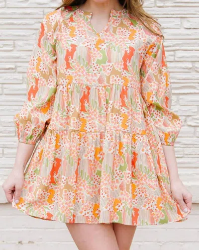 Michelle Mcdowell Winnie Mini Dress In Center Piece Tan In Orange