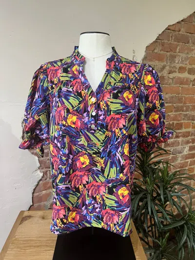 Michelle Mcdowell Women's Marlowe Wanderlust Blouse In Blue Multi