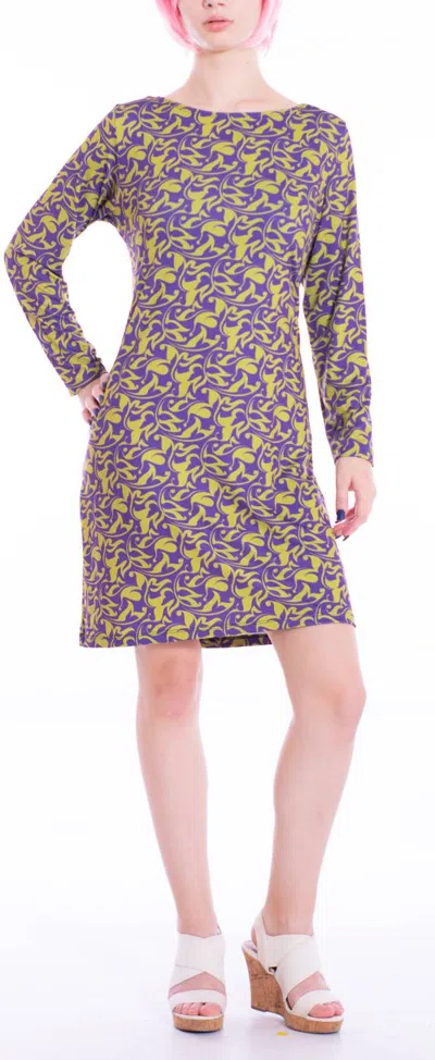 Michelle Parisou Candice Mini Dress In Lavender Vine In Multi