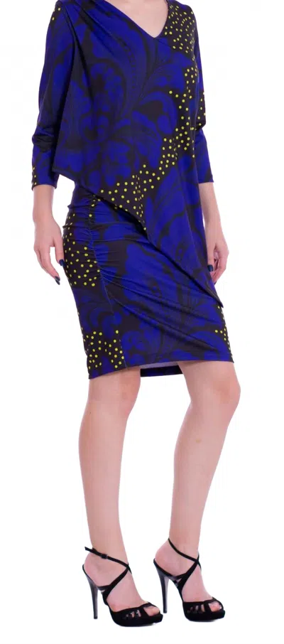 Michelle Parisou Florence Mini Dress In Midnight Sky In Multi