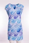 Michelle Parisou Women's Tina Mini Dress In Ocean Lullaby In Blue