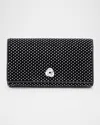 Michelle Wilhite Olivia Flap Rhinestone Clutch Bag In Black