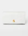 Michelle Wilhite Olivia Flap Woven Clutch Bag In White