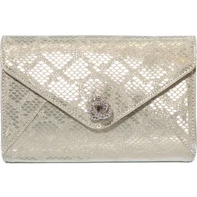 Michelle Wilhite The Mini Frieda Clutch In Gold