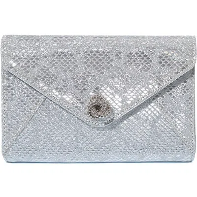 Michelle Wilhite The Mini Frieda Clutch In Silver