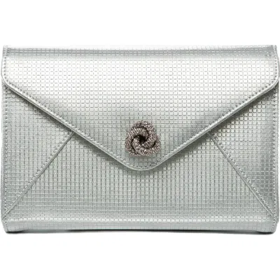 Michelle Wilhite The Mini Frieda Clutch In Silver