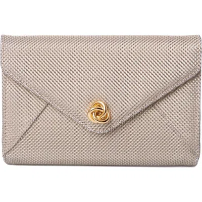 Michelle Wilhite The Mini Frieda Clutch In Silver