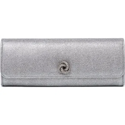 Michelle Wilhite The Mini Robbie Clutch In Silver