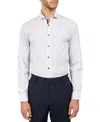 Michelsons Men's Mini-check Dress Shirt In White Black