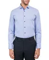 Michelsons Men's Mini-check Dress Shirt In Lt Blue
