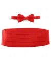 Michelsons Of London Bow Tie & Cummerbund Set In Red