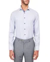 Michelsons Of London Men's Dobby Square Shirt In Blue