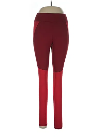 Pre-owned Michi Active Pants In Burgundy