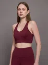 Michi Instinct Longline Bra In Burgundy