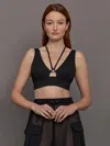 Michi Odyssey Longline Bra In Black