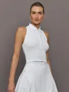 Michi Shift Ribbed Tank In White