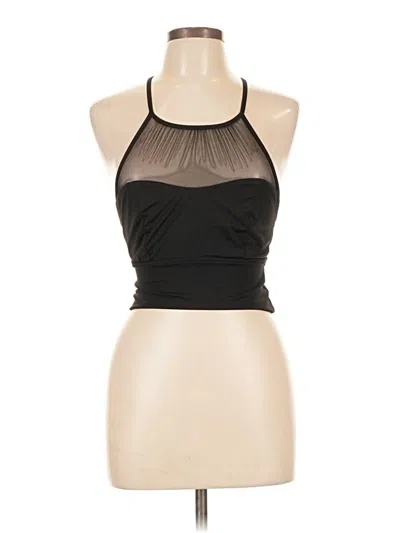 Pre-owned Michi Tank Top Black Halter Neckline Tops