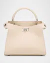 Michino Paris Lutece Nano Grained Leather Top-handle Bag In White