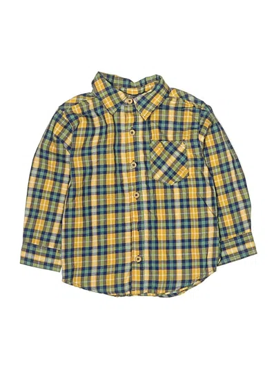 Pre-owned Mick Mack Ltd Kids' Long Sleeve Button Down Shirt In Yellow