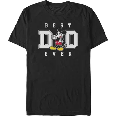 Mickey & Friends Best Dad Ever Pose  Graphic T-shirt In Black
