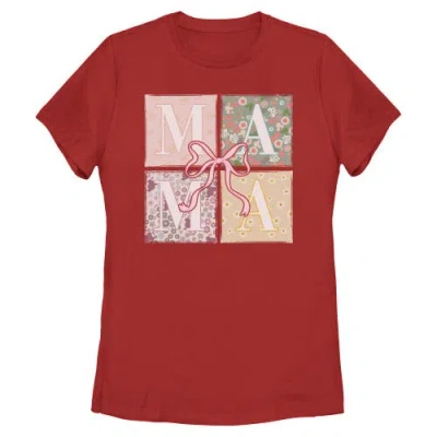Mickey & Friends Box Patterns Mama Bow  Graphic T-shirt In Red